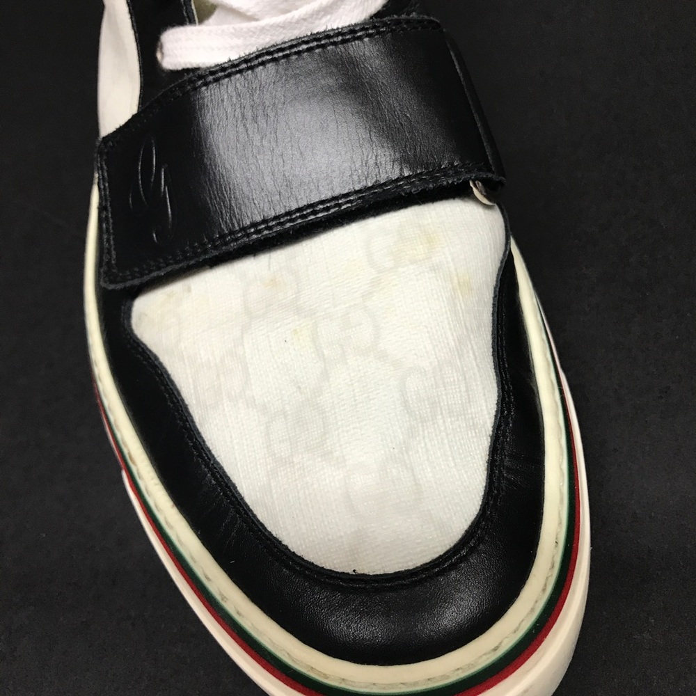 Gucci - 245310 White/Black Monogram Sneaker 11.5 - Picture 2 of 6